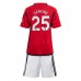 Tanie Strój piłkarski Manchester United Jadon Sancho #25 Koszulka Podstawowej dla dziecięce 2023-24 Krótkie Rękawy (+ szorty)